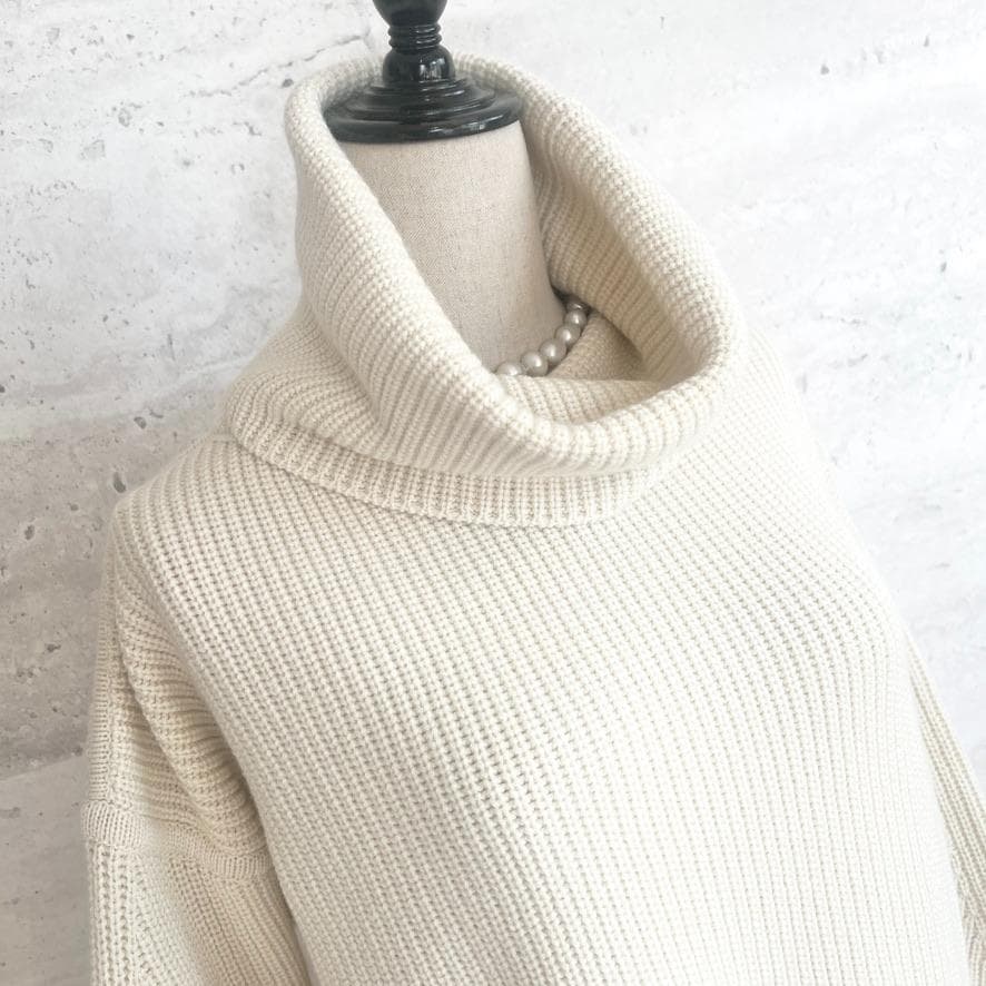 未使用★HERMES★2024★肉厚カシミヤ100★チュニック★ロングニット