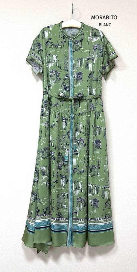 MORABITO モラビト《BLANC》オリジナルプリント・デザインワンピース