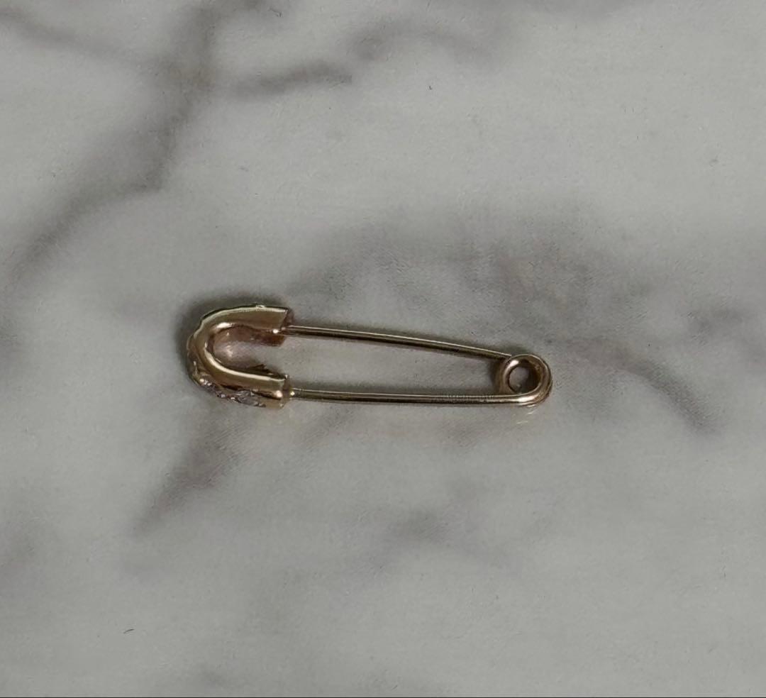 jam  made セーフティ ピン ピアス k10 ダイヤモンド