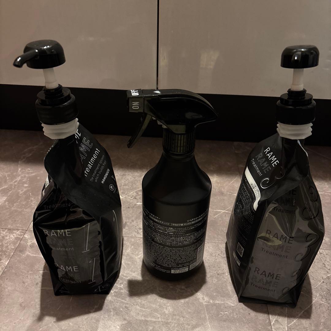 ハホニコ　ザラメラメ　トリートメント セット 1, 2, 3 各500ml