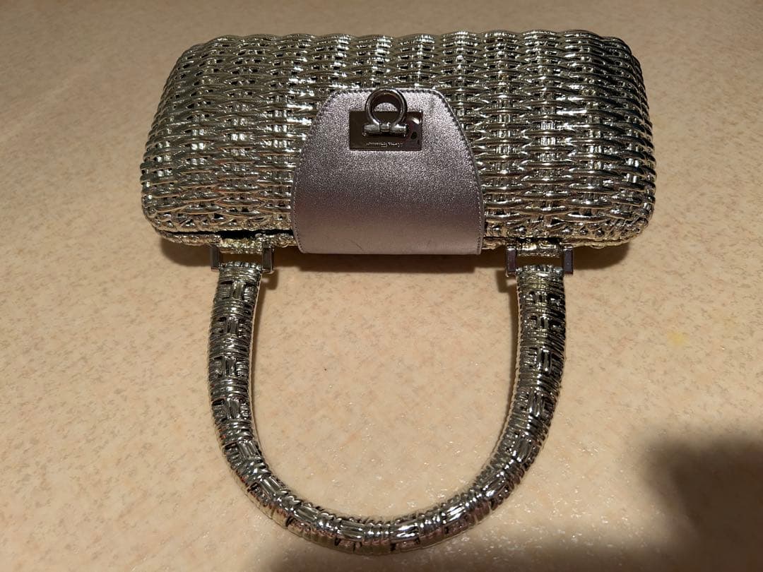 【希少】フェラガモ Ferragamo かごバッグ ♡ガンチーニ ハンドバッグ