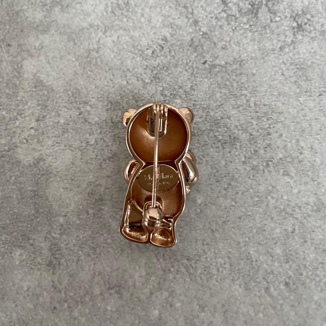 【新品未使用】Max Mara シャイニー テディベア ブローチ