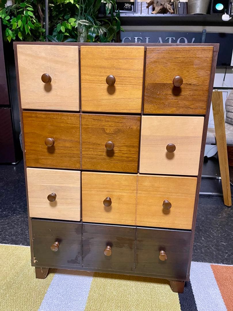 中村敬木工 60チェスト 4段 木製 可愛い オシャレ 棚 タンス 訳あり品