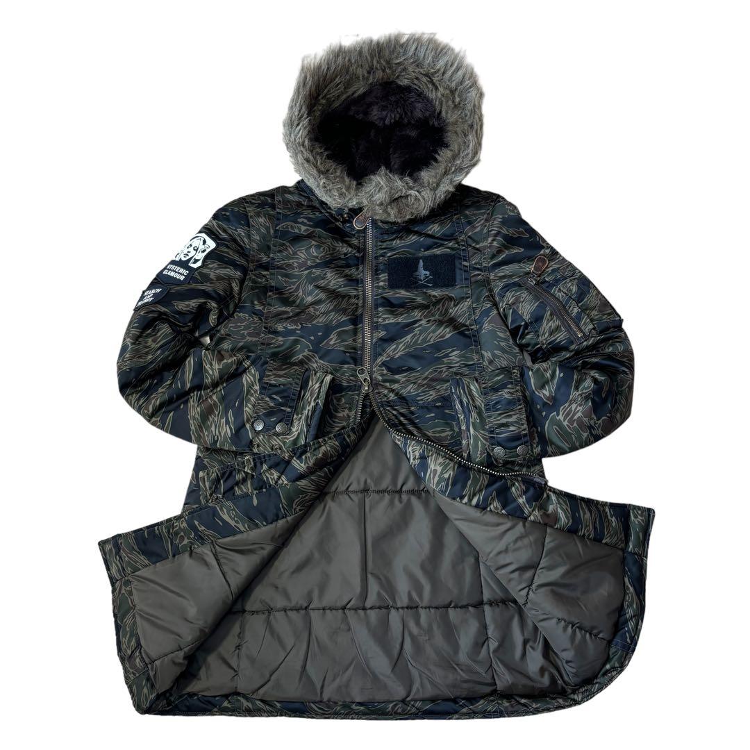 m*i様 ヒステリックグラマー N-3B カモフラ 迷彩柄 プリマロフト 中綿