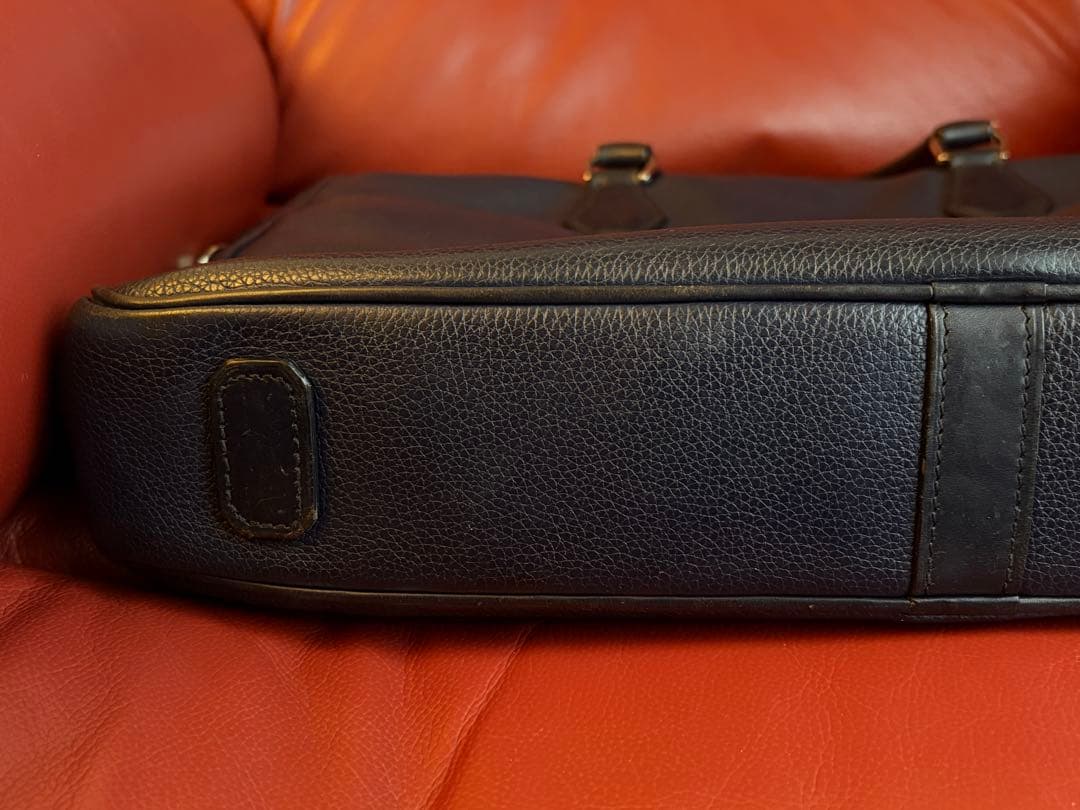 ダンヒル　レザー　ビジネスバッグ　ブリーフケース ネイビー Bostonシリーズ