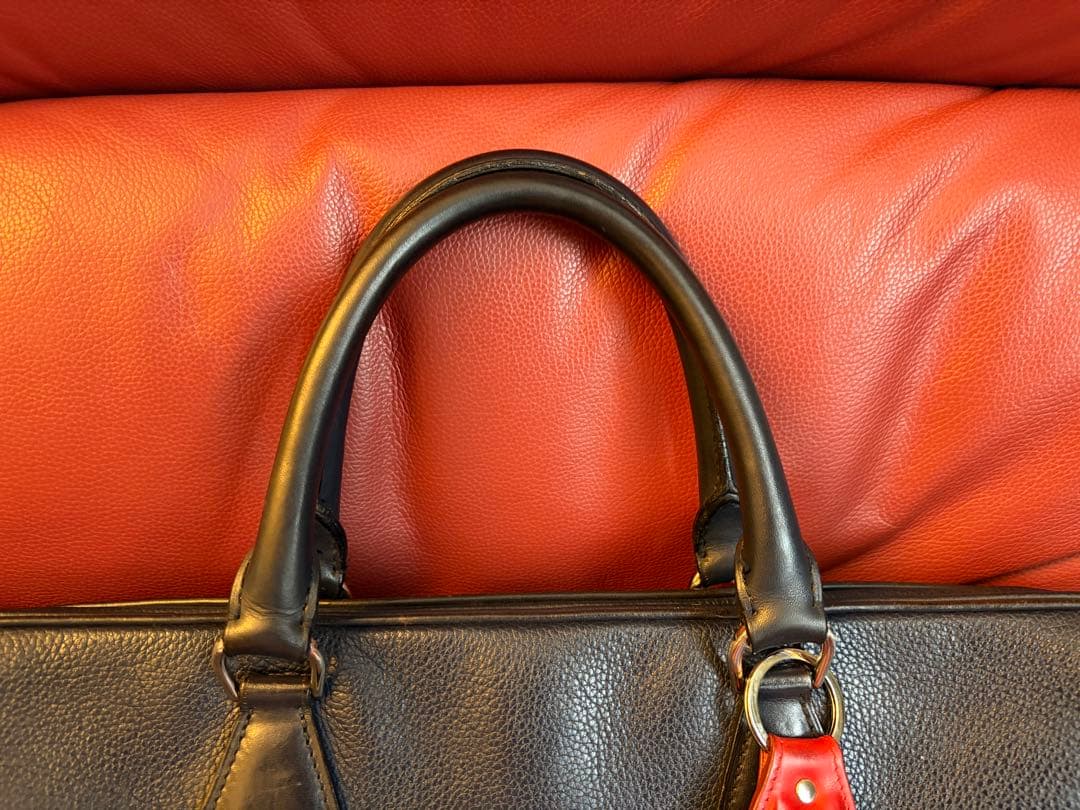 ダンヒル　レザー　ビジネスバッグ　ブリーフケース ネイビー Bostonシリーズ