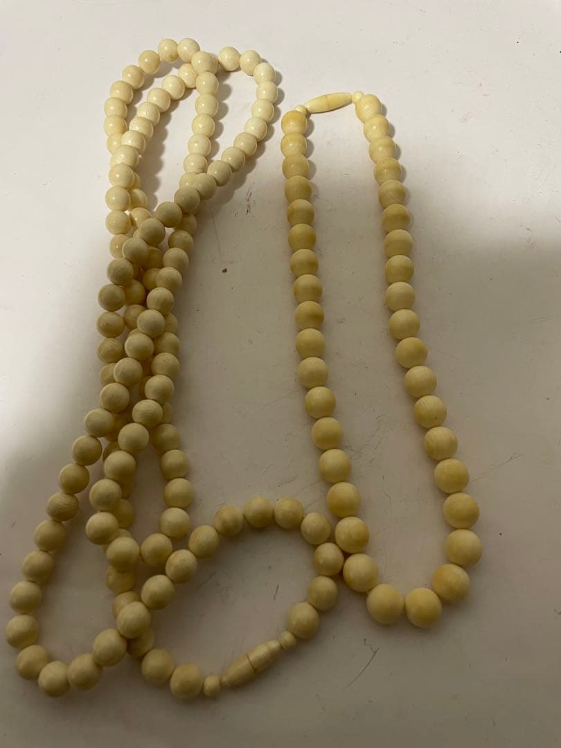 極上　牙彫ネックレス　2本セット