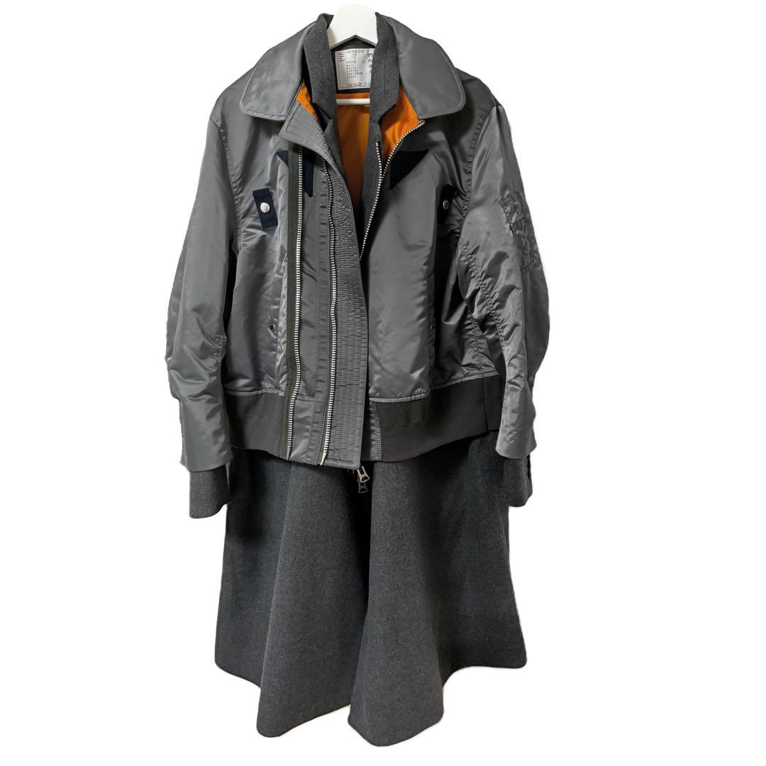 sacai　 22AW　Nylon Twill Mix Coat