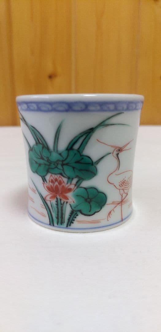 最終値下げ　真葛香斎作　倣南京蓮鷺蓋置