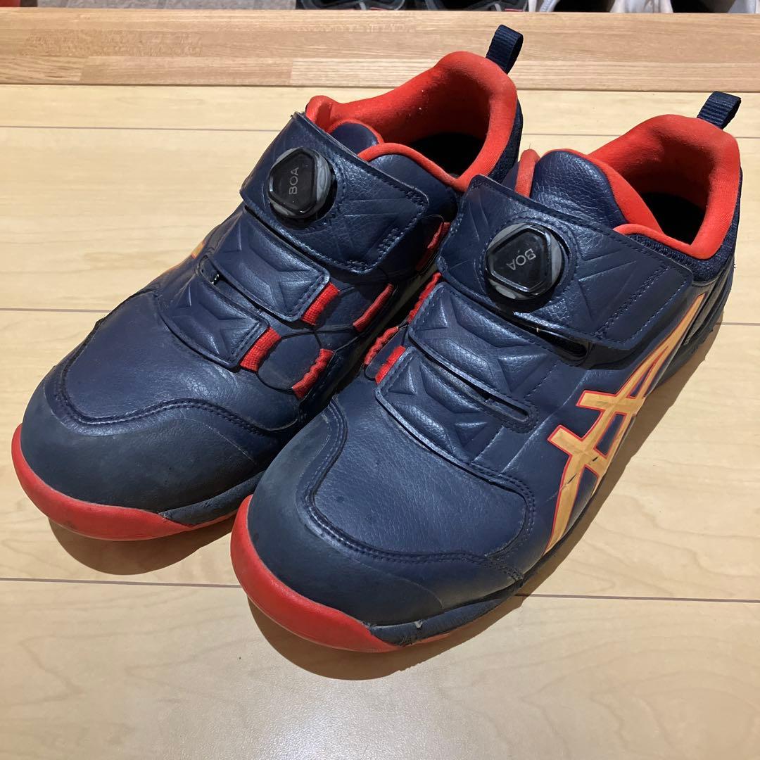 ASICS BOA安全靴 ネイビー/オレンジ　27