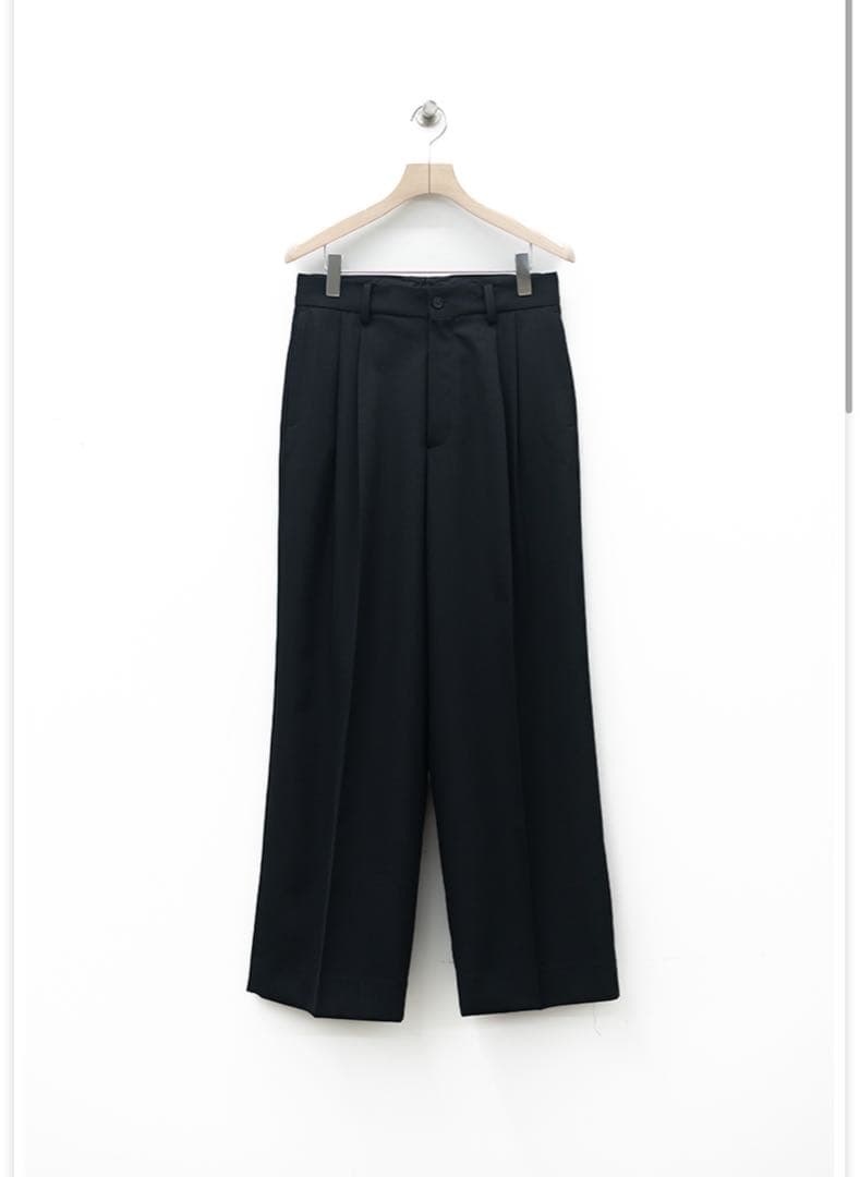 ま*る様 ssstein LONG WIDE TROUSERS / BLACK