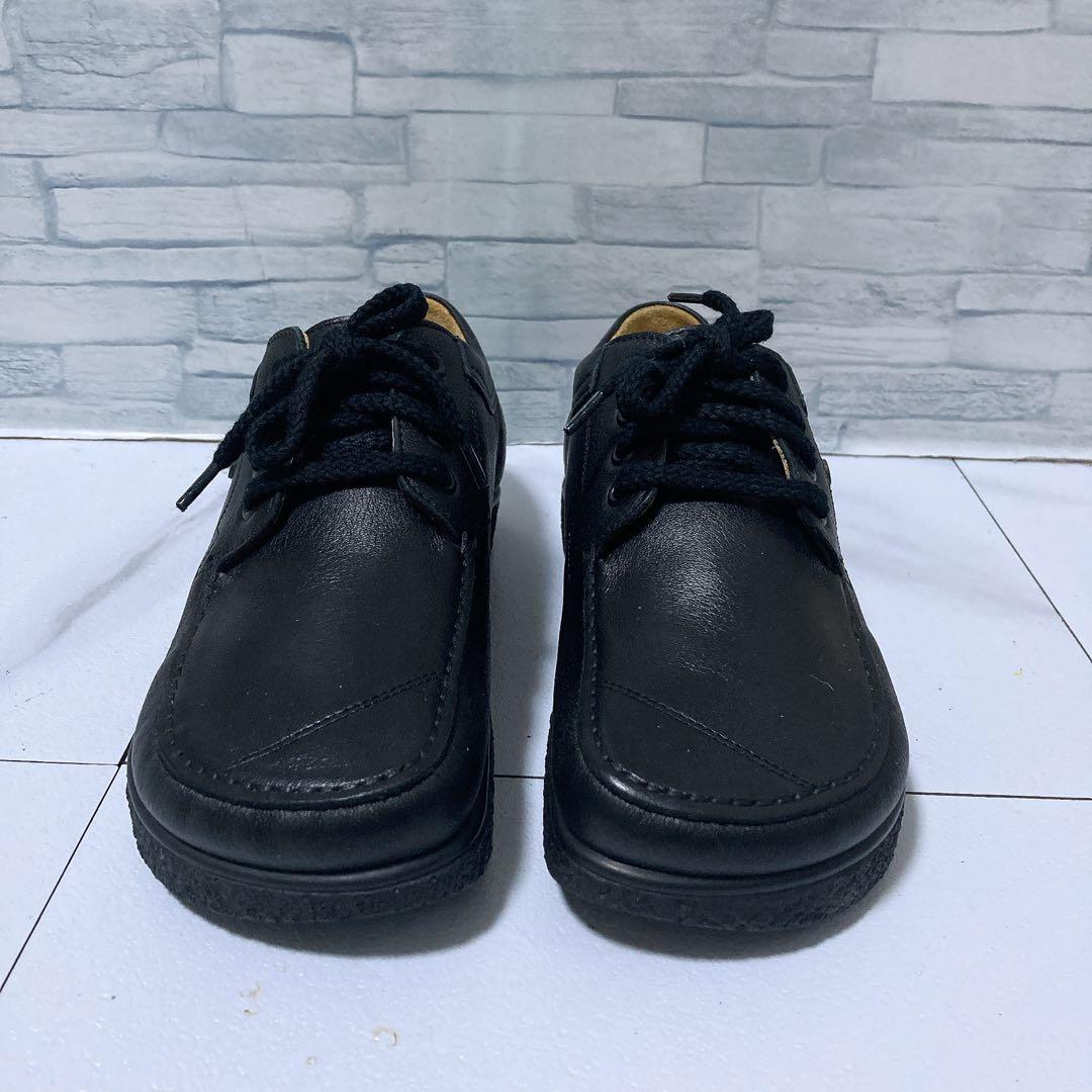 極美品 jacoform ヤコフォーム コンフォートシューズ 革靴 黒 24.5