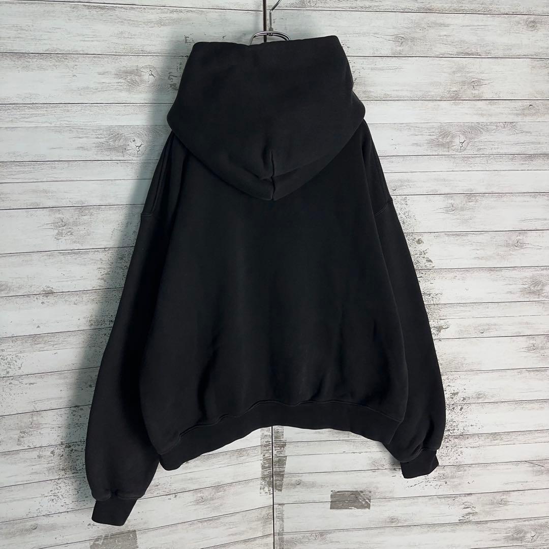 10558【即完売モデル】アレキサンダーワン☆リップロゴ定番カラー黒パーカー