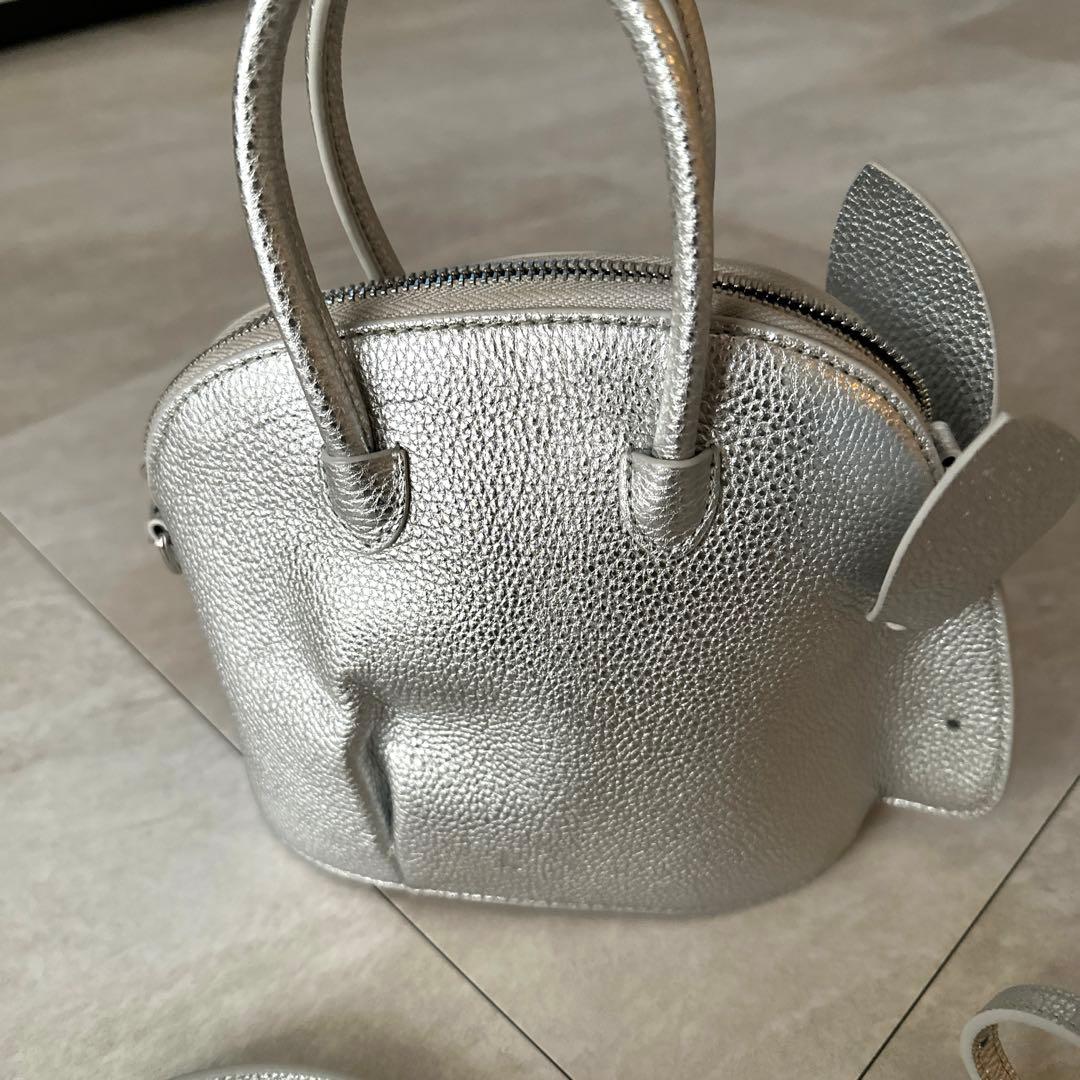 エルドット　うさぎ　レザー　シルバー