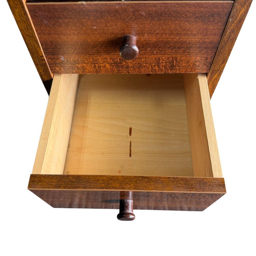 昭和レトロ 山下家具店 10段スリムチェスト 木製