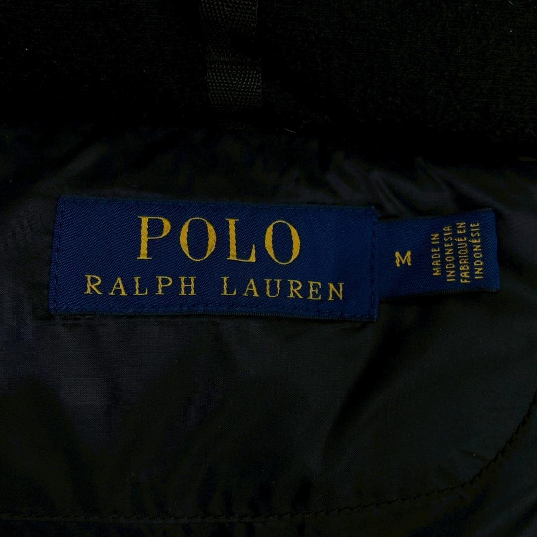 美品★ポロラルフローレン ダウンベスト ビッグポニー刺繍 ブラック M　D972