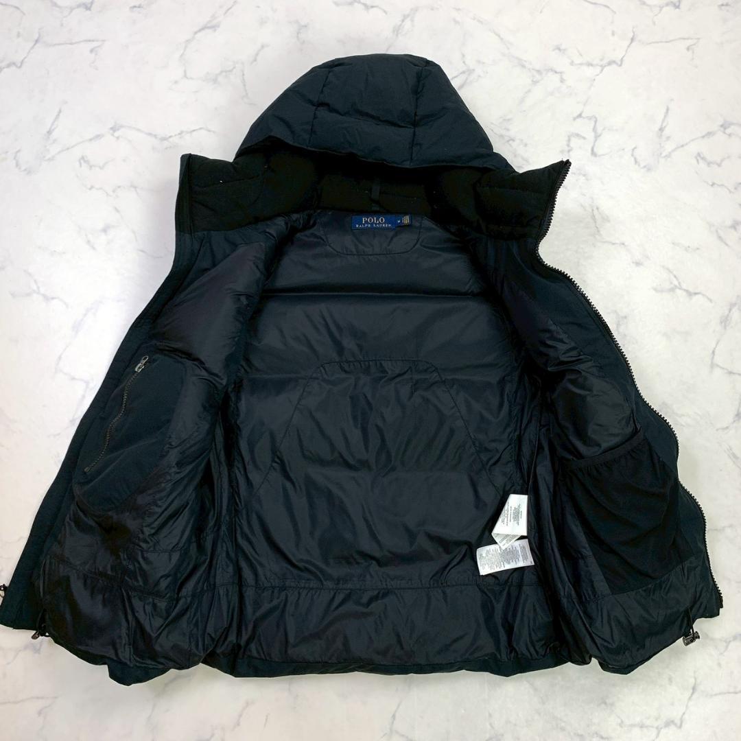美品★ポロラルフローレン ダウンベスト ビッグポニー刺繍 ブラック M　D972