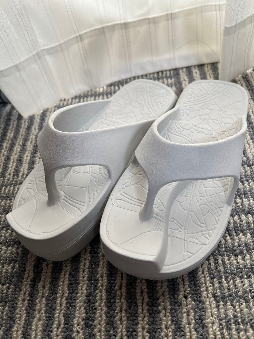 ラクバキ（RACBAKI）イージーサンダル灰色レディースL（24.0〜25.5）