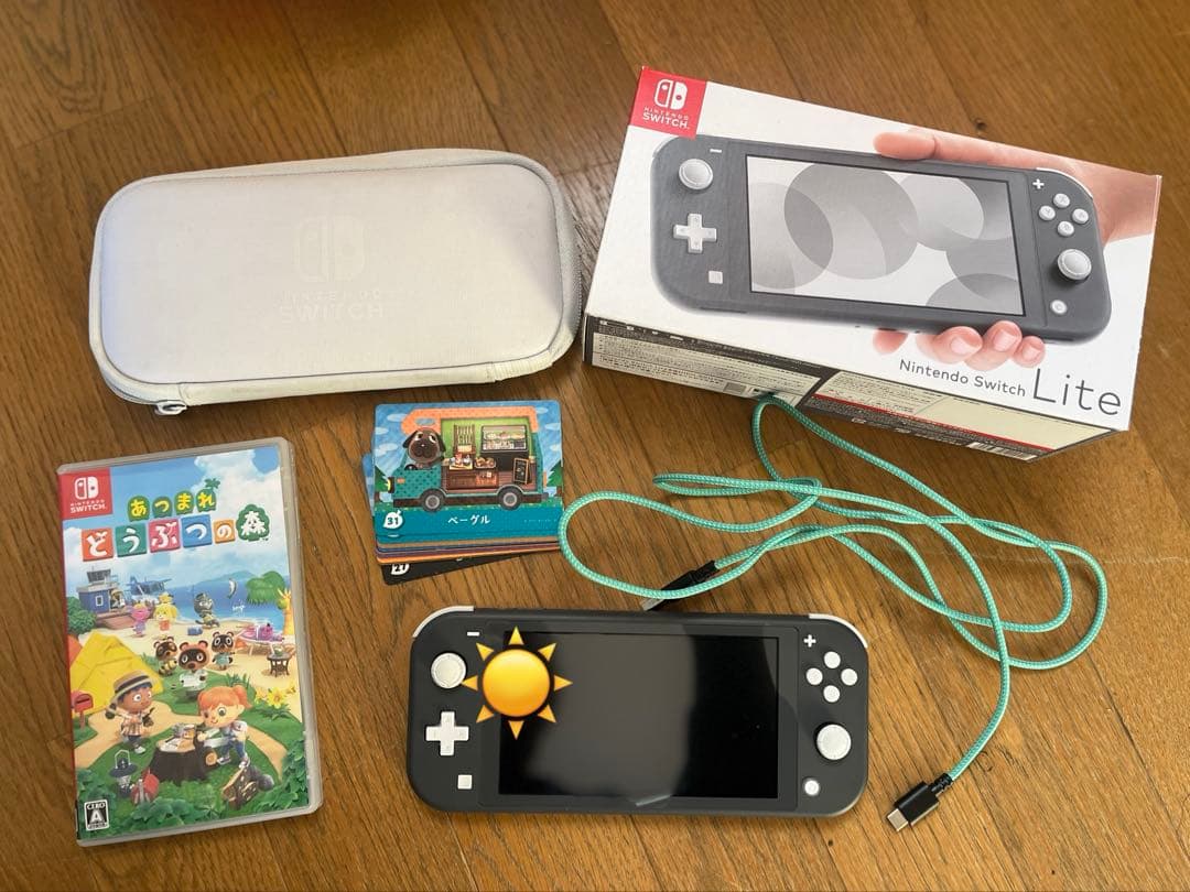 ニンテンドースイッチライト　グレー　あつまれどうぶつの森