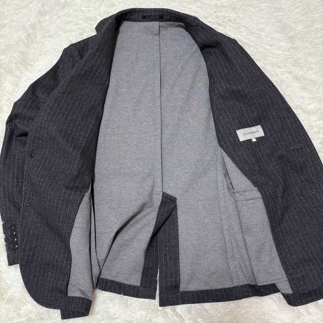DESIGNWORKS ストライプ ビジネススーツ セットアップサイズ50