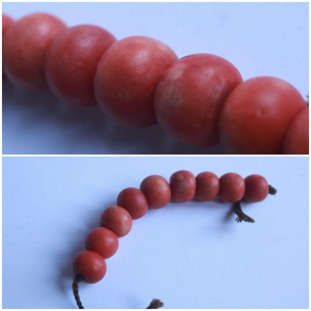 9玉 アンティーク 根掛 髪飾り 珊瑚 日本髪