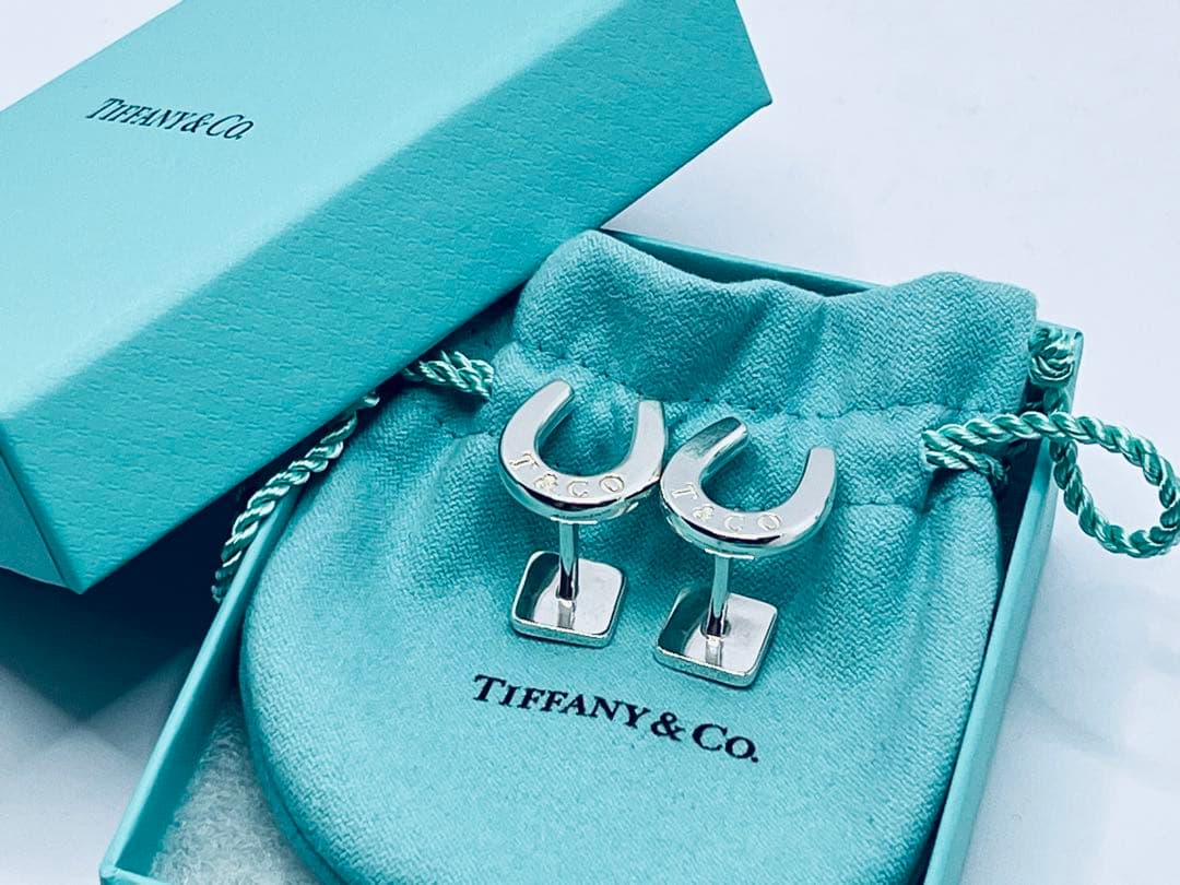 c753 ティファニー　希少　美品　ホースシュー　カフリンクス　925 蹄鉄　蹄