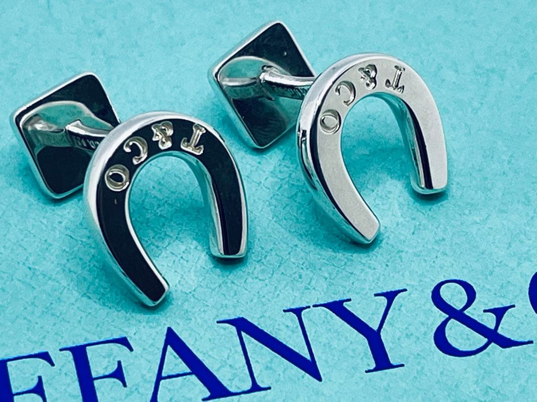 c753 ティファニー　希少　美品　ホースシュー　カフリンクス　925 蹄鉄　蹄