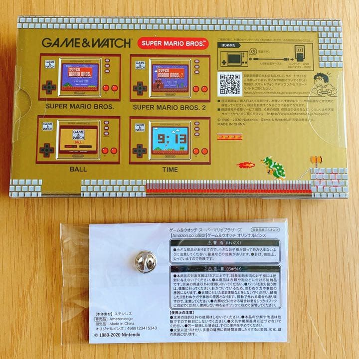 ゲーム&ウオッチ スーパーマリオブラザーズ 【限定】オリジナルピンズ 同梱)