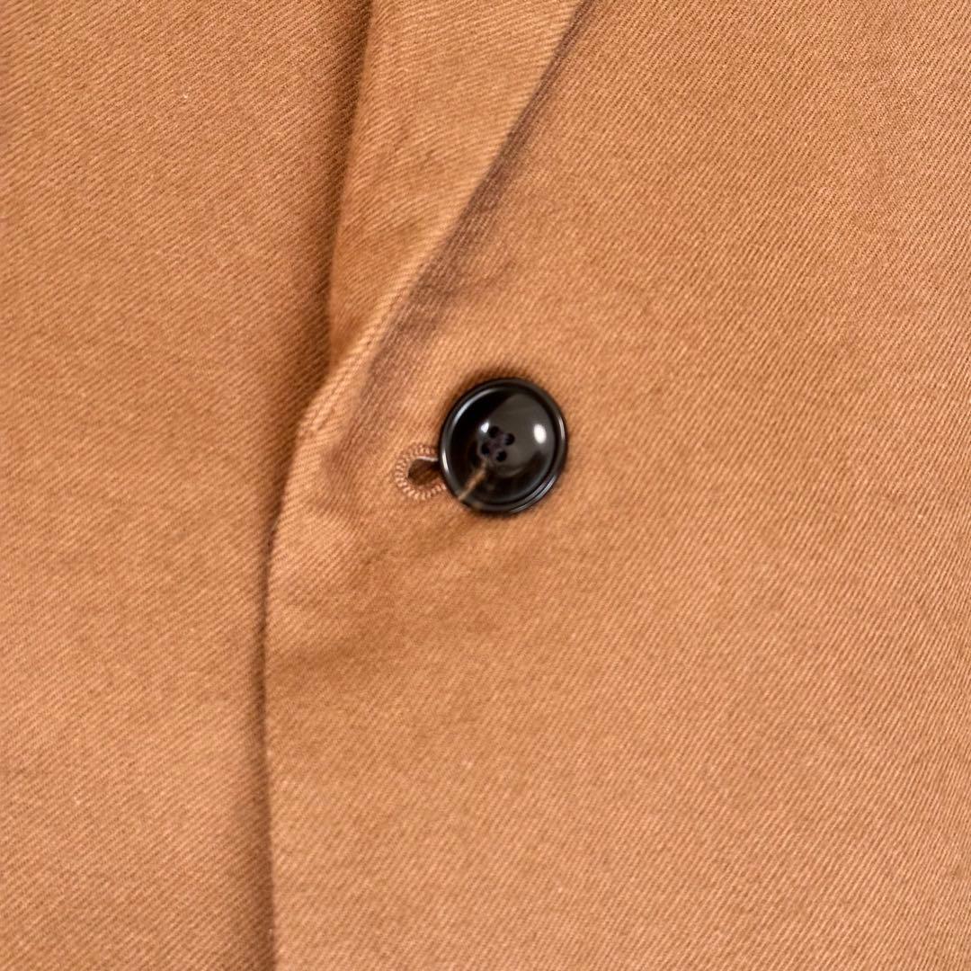 CLANE テイラードベスト ジレ ベルト付き ウールコットン混 キャメル