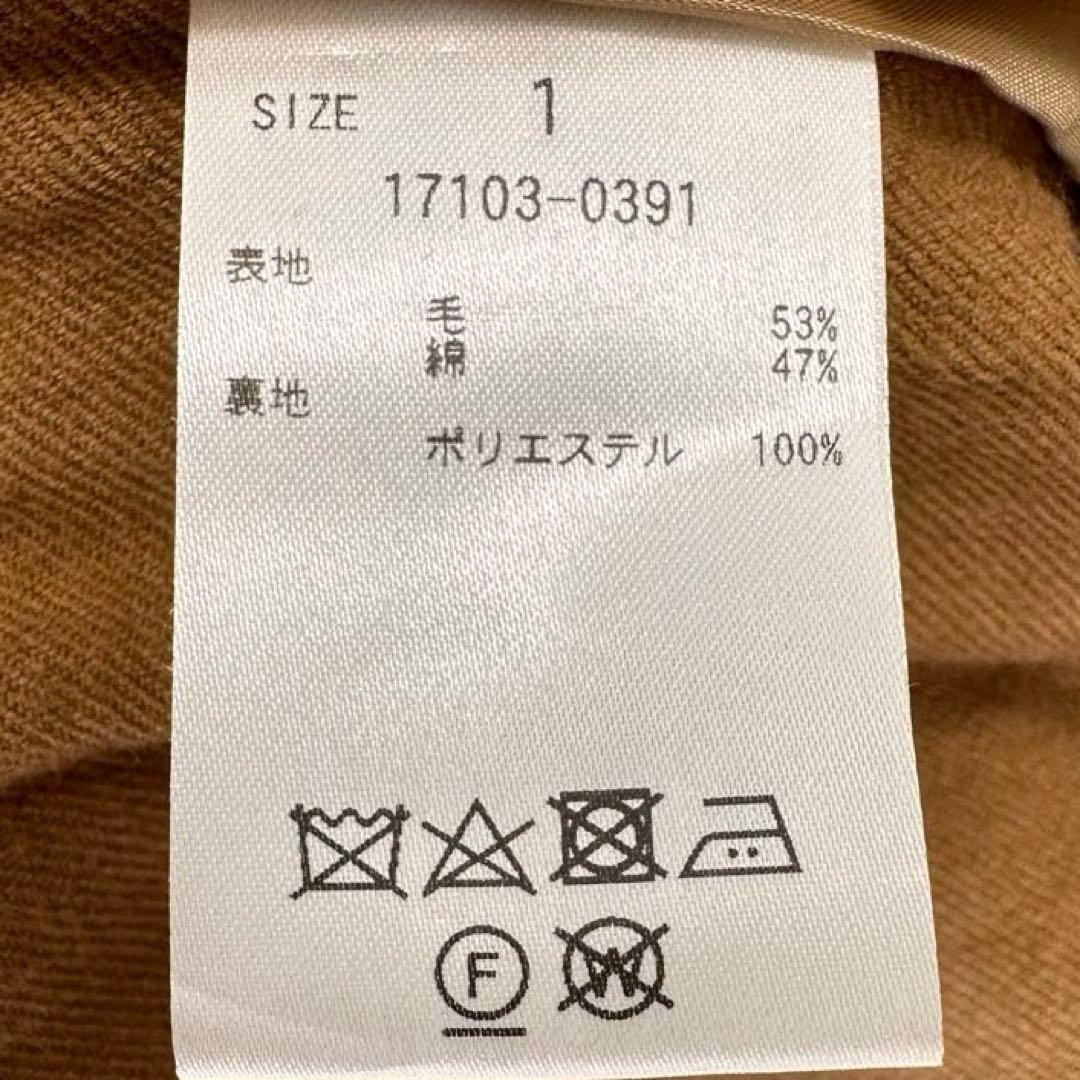 CLANE テイラードベスト ジレ ベルト付き ウールコットン混 キャメル