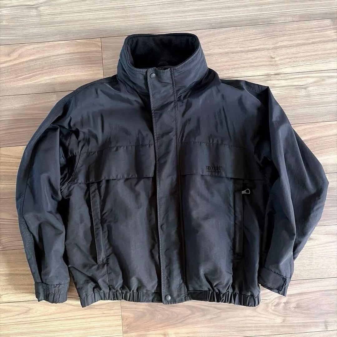 EBTEK EDDIE BAUER 中綿　ナイロンジャケット　ブラック　古着