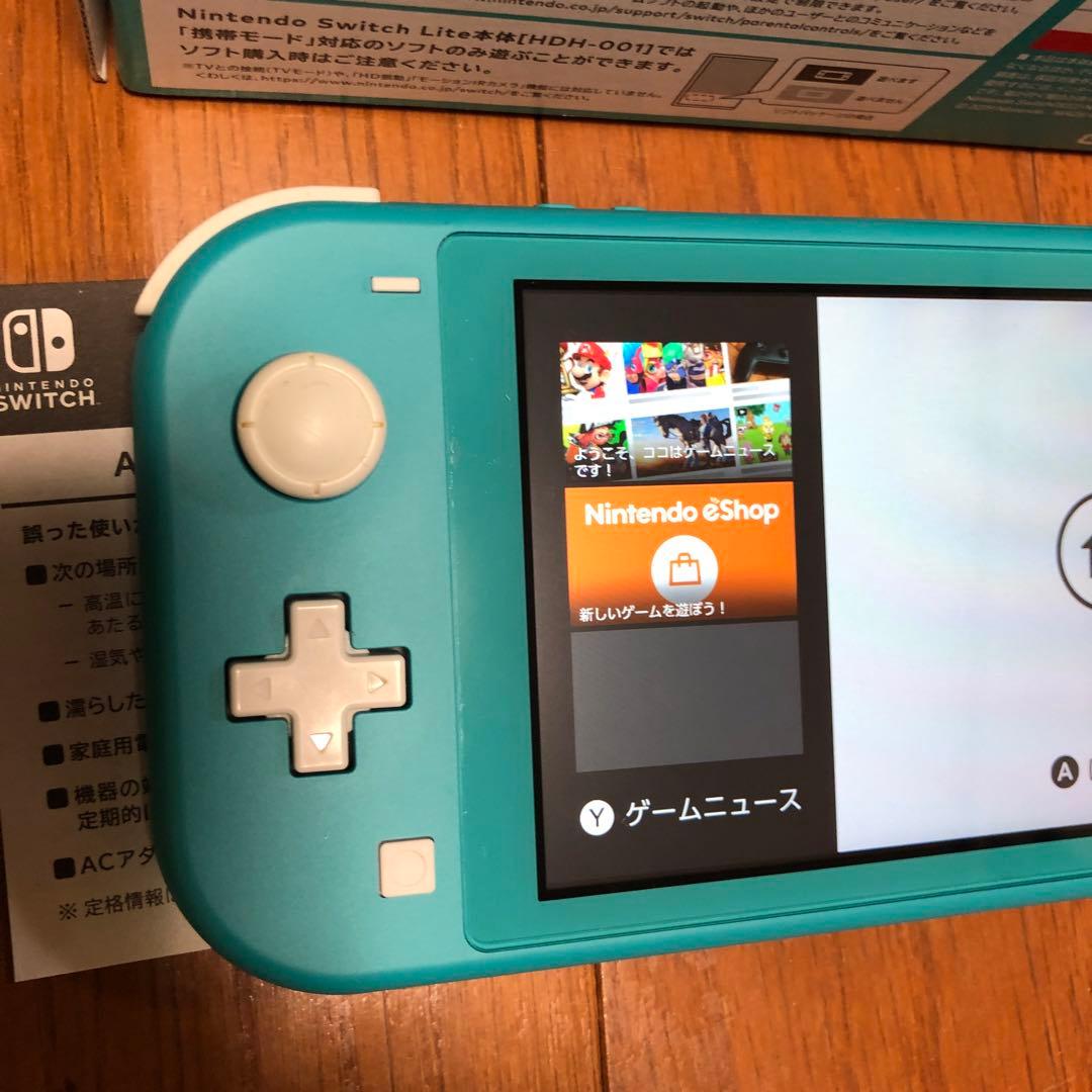 美品 Nintendo Switch Lite ターコイズ+HORI製 ケース
