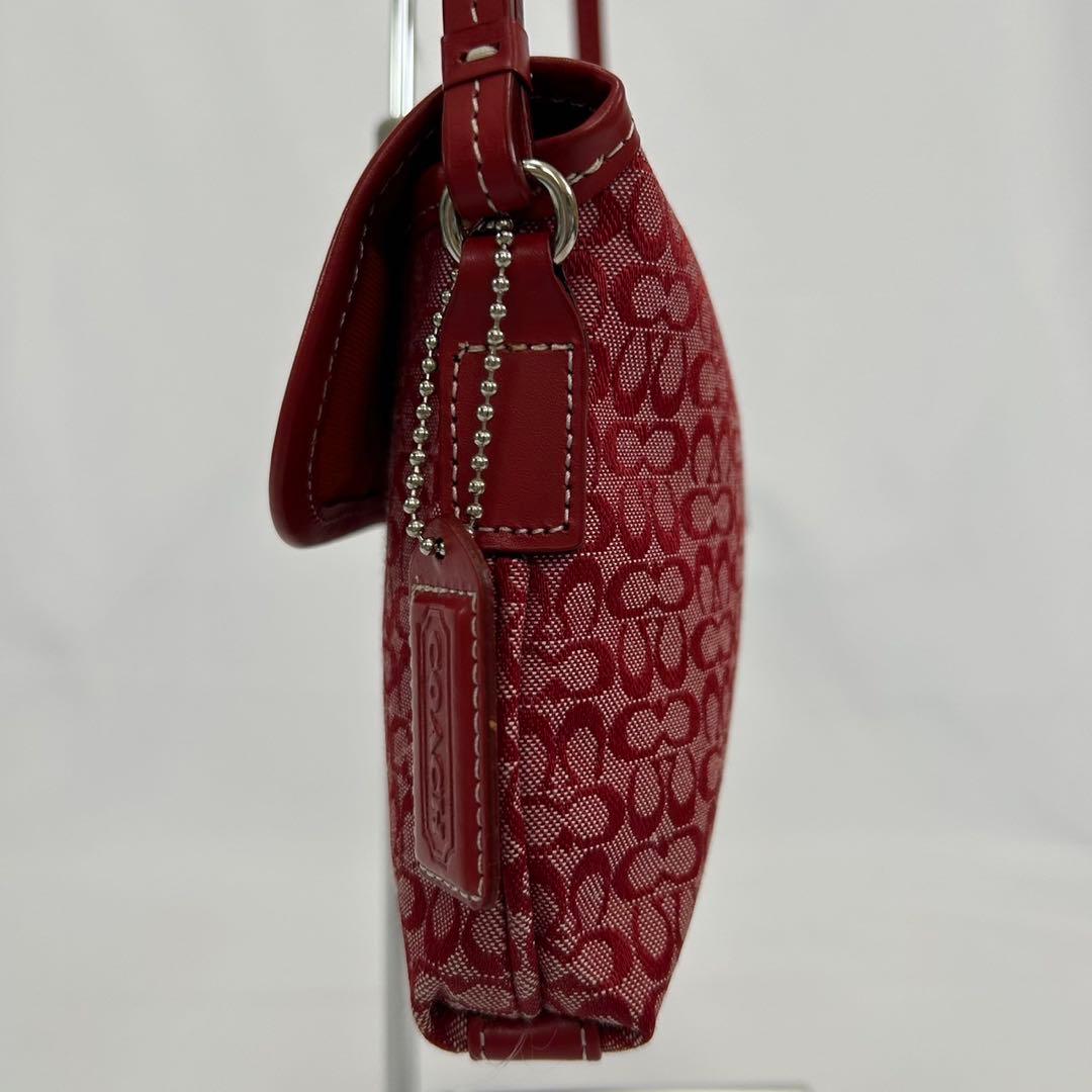 【極美品】コーチ 6348 ソーホー ワンハンドバッグ レザー キャンバス 赤