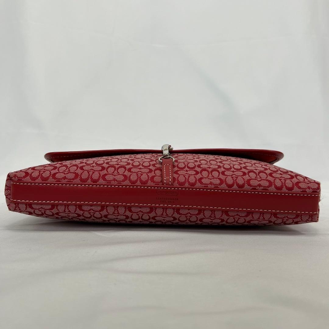 【極美品】コーチ 6348 ソーホー ワンハンドバッグ レザー キャンバス 赤