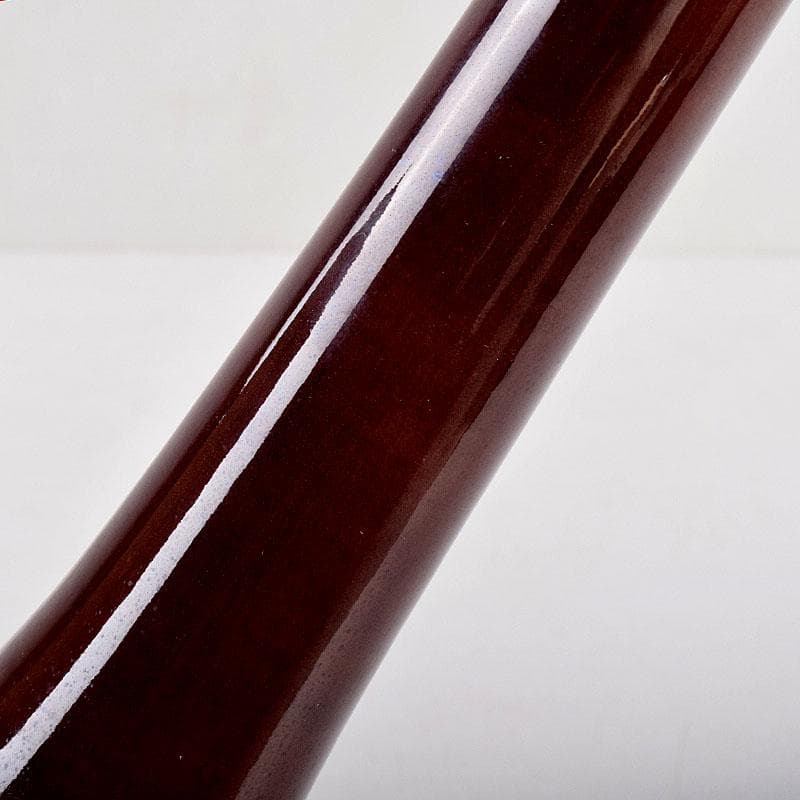 交趾焼　赤沢露石（修三）作　鶴首花入　花瓶　共箱　Z　8575