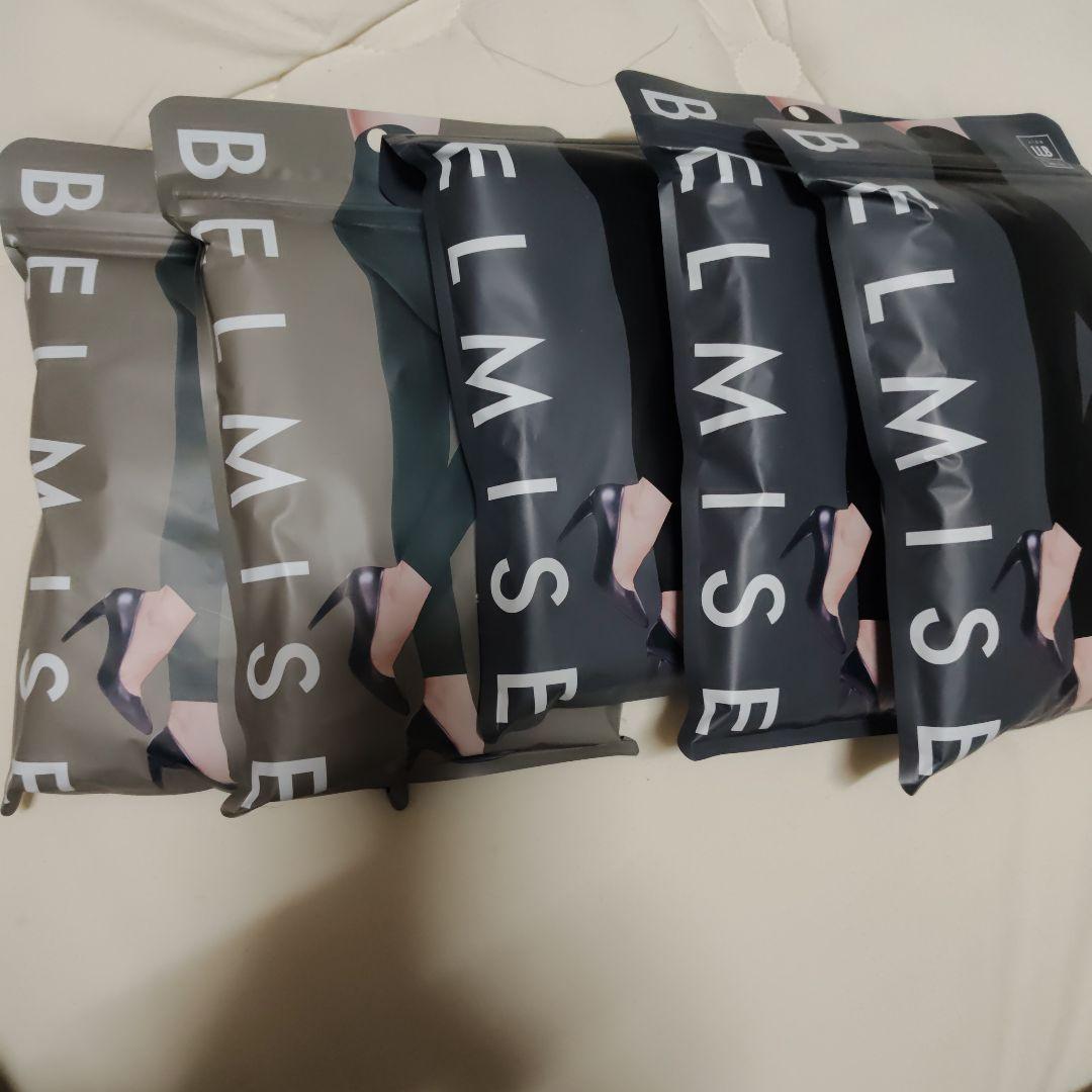 BELMIE スリムレギンス アンティークグレー・トゥルーブラック LLB