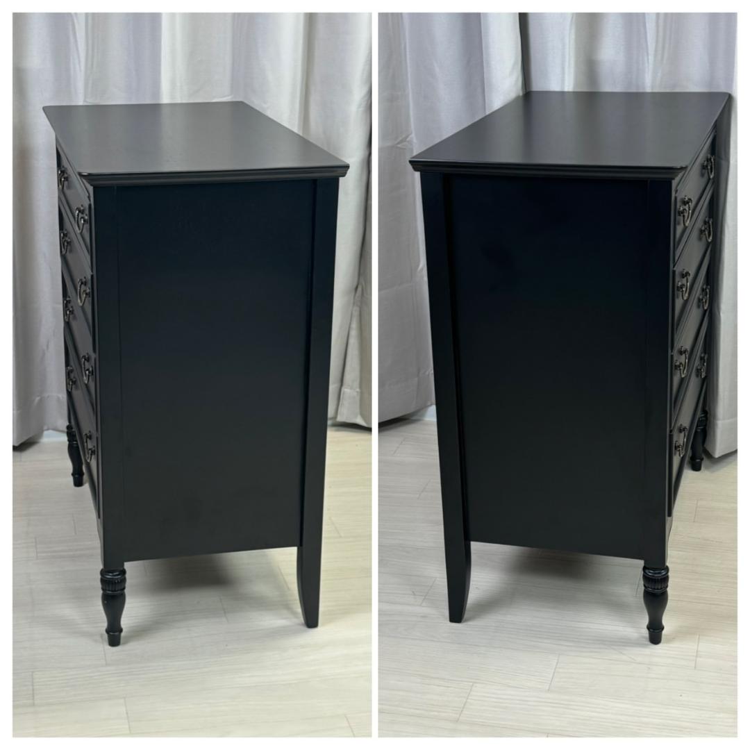 美品 アンティーク調　ノワール　4段　チェスト　アンバーブラック