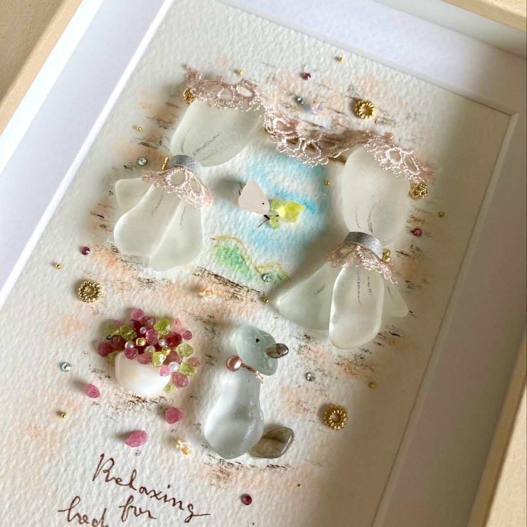 misa　オーダー受付　シーグラス／天然石／フレームアート