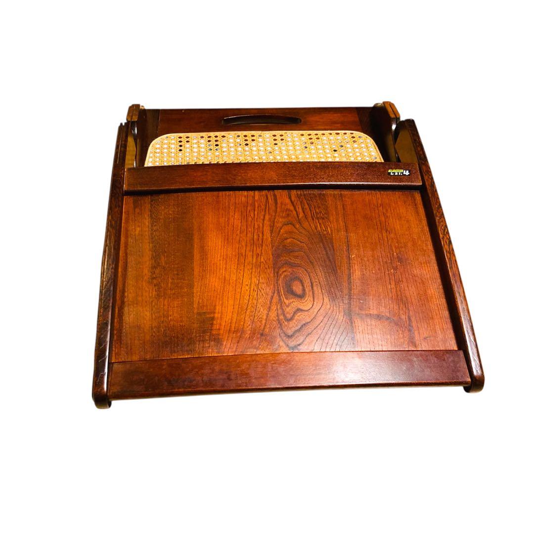 名作　カリモク　KARIMOKU 籐座面　折り畳み 座椅子　1脚