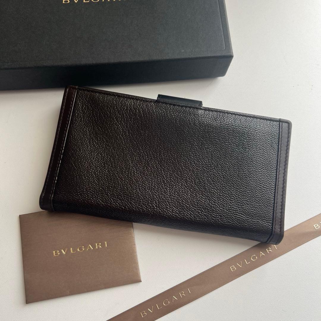 52 極上美品 BVLGARI ブルガリ 2つ折り 長財布