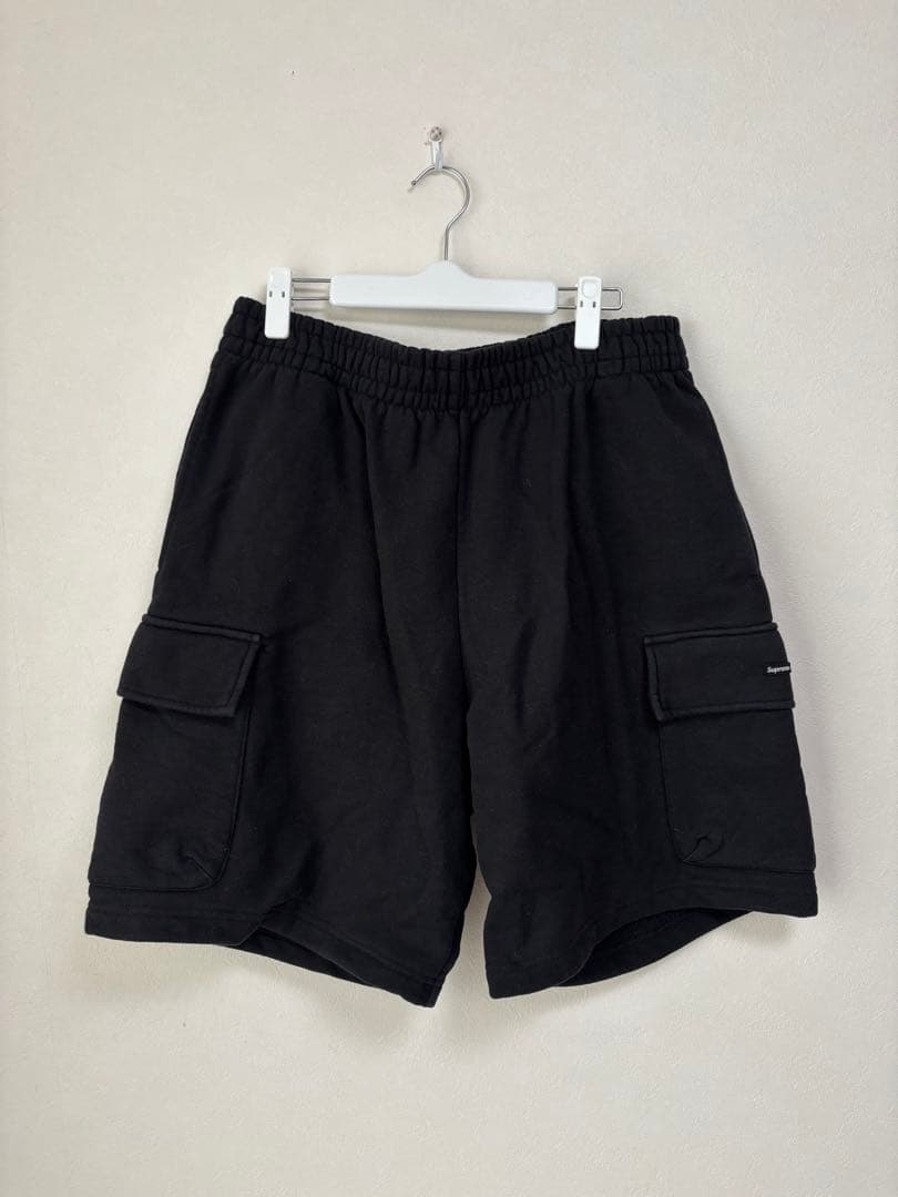 Supreme ブラック カーゴショートパンツ ティモシーシャラメ