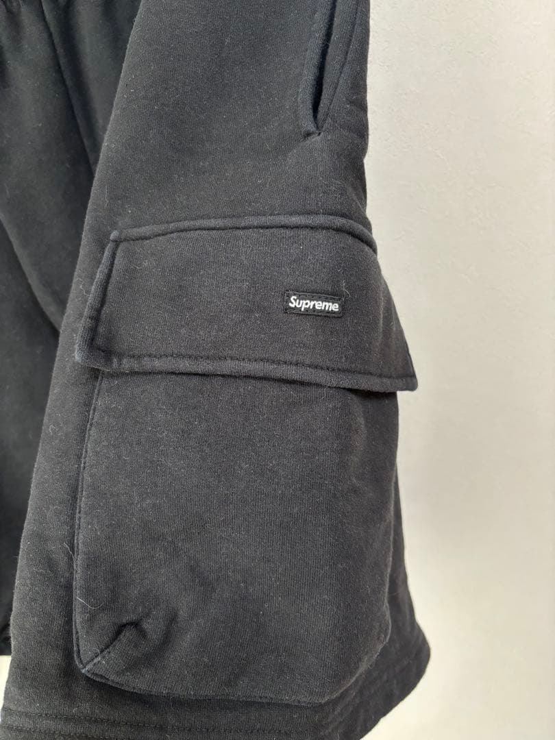 Supreme ブラック カーゴショートパンツ ティモシーシャラメ
