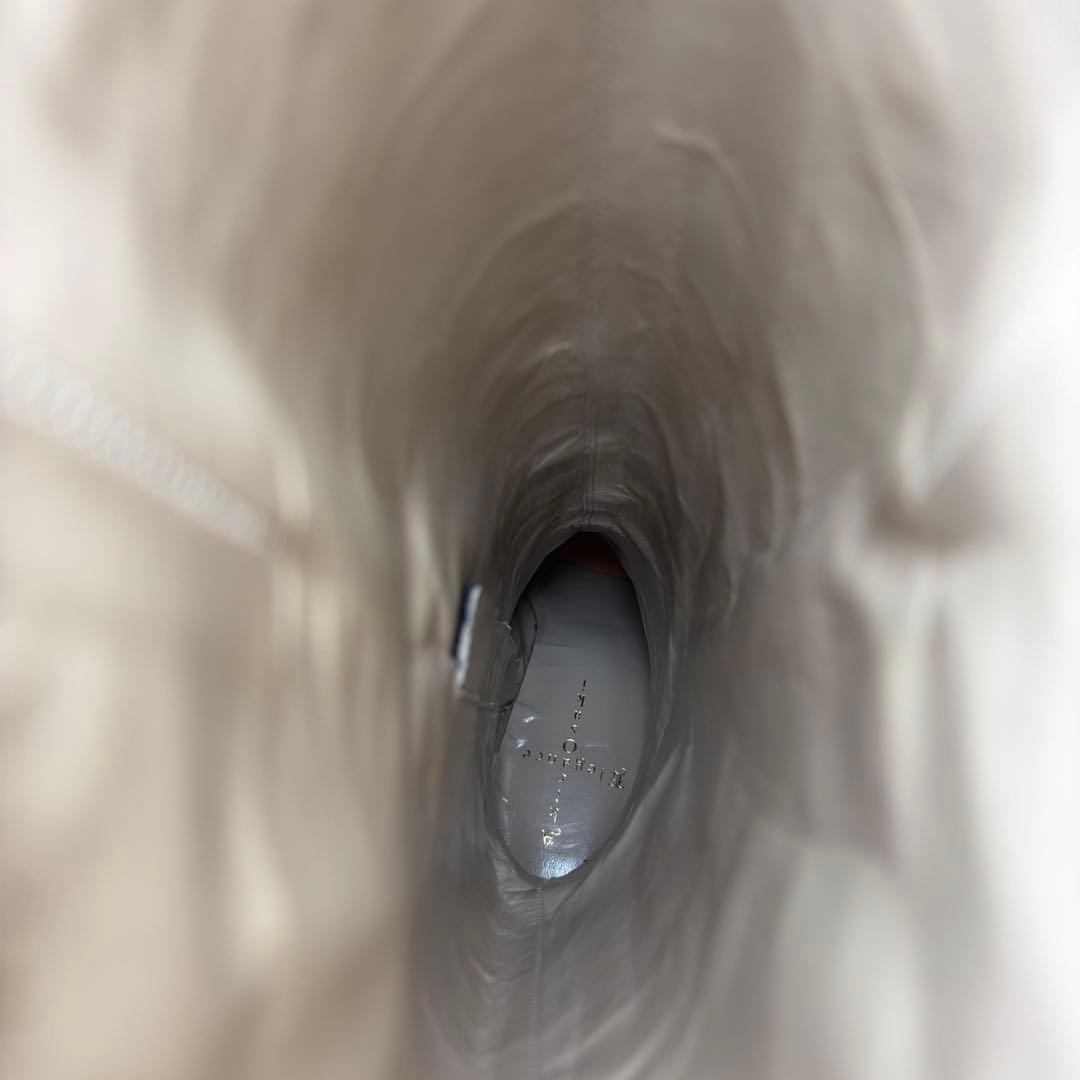 【新品】ブティックオーサキ ロングブーツ 黒 レザー　サイドジップ　22.5㎝