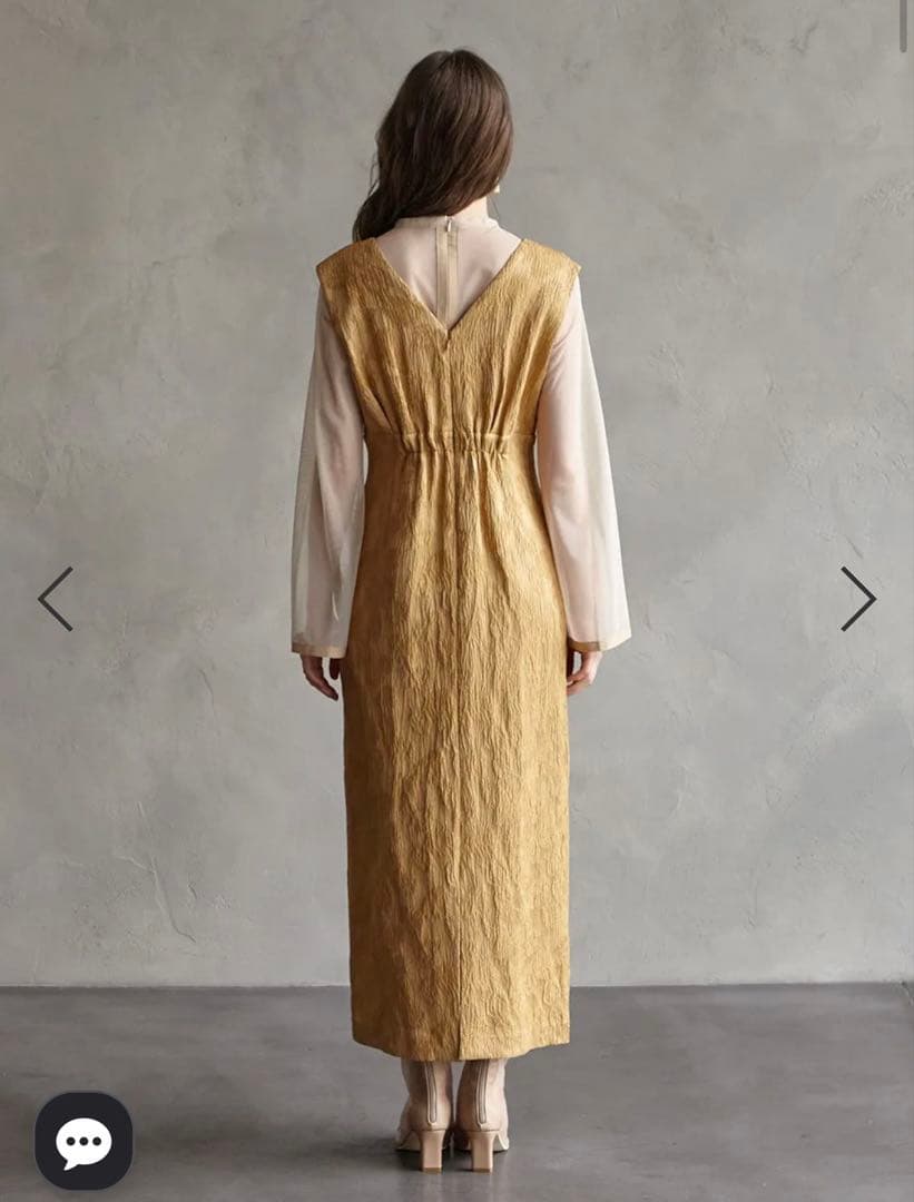 【AIMER】チュールブラウス付きジャカードIラインドレス