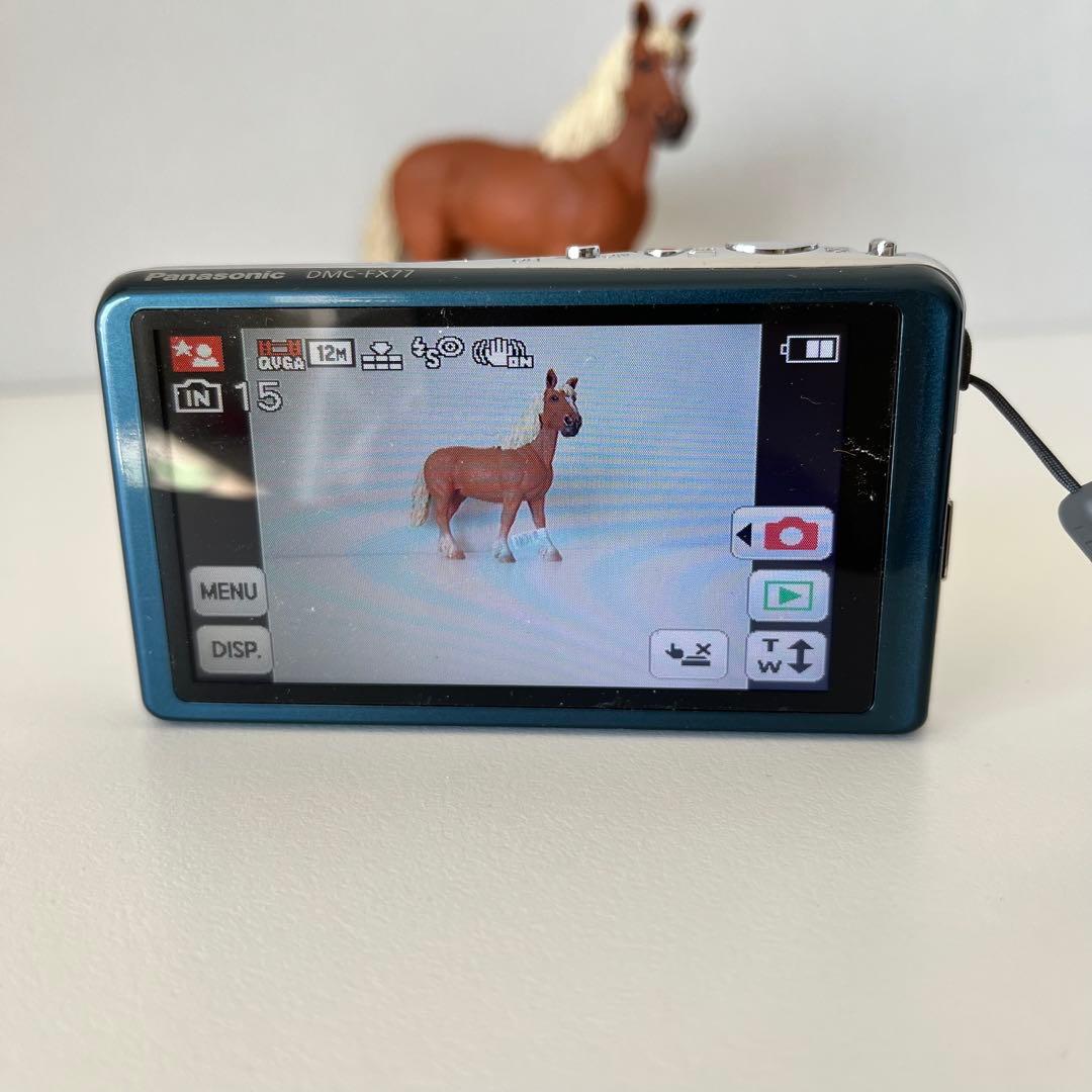 ★美品★ パナソニック デジタルカメラ LUMIX FX77 ブルー DMC