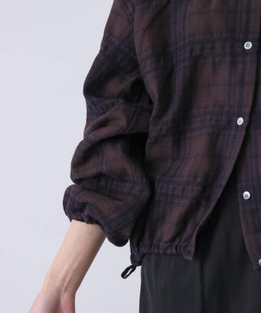 かぐれ　シャドーチェックドロストカーディガン未使用品