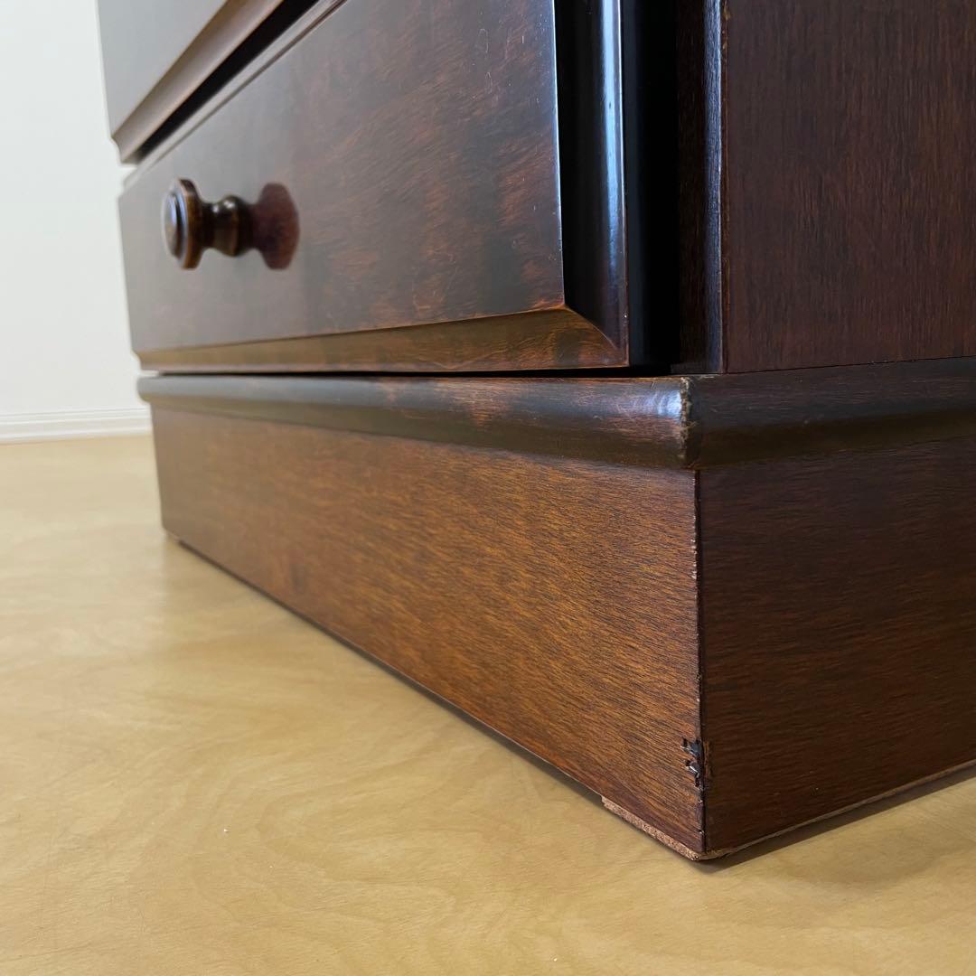 民芸家具 5段チェスト 長谷川家具 旭川家具 引き出し 電話台 タンス 箪笥