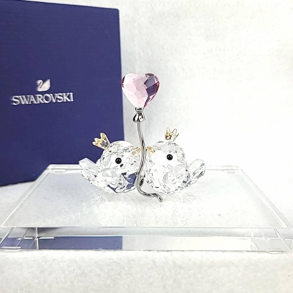 ⚫︎美品◎スワロフスキー　ラブバード　ピンクハート　箱つき　5492226 3