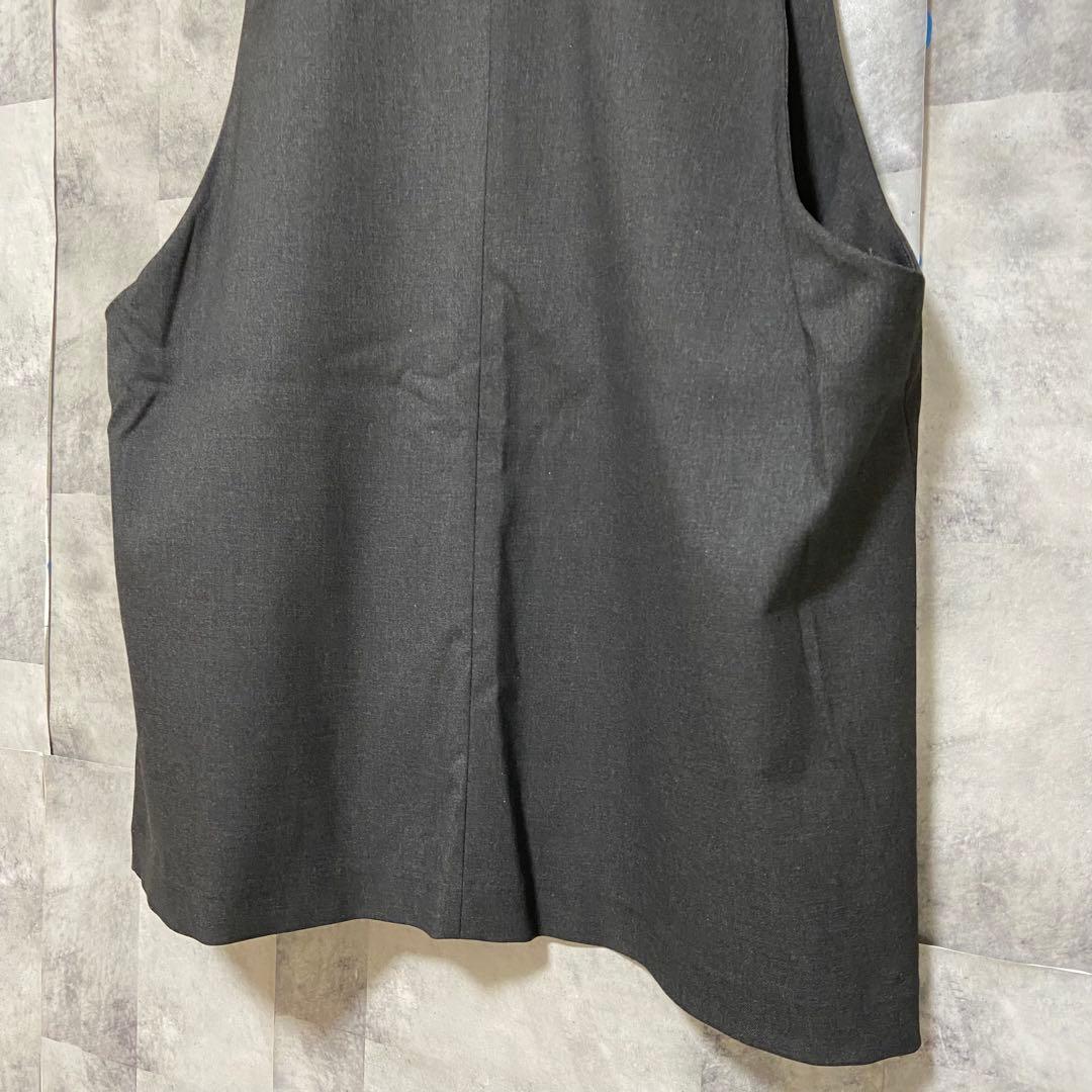 【mizuiroind】ディープVネックワイドベスト FREE チャコールグレー