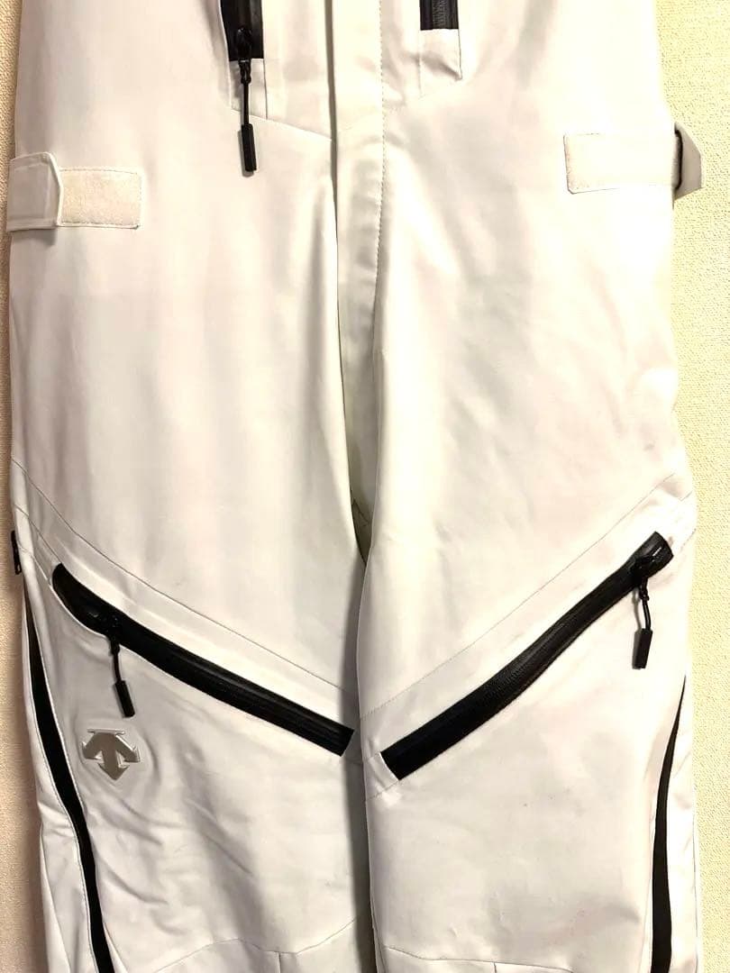 DESCENTE ホワイト スキーウェア オーバーオール